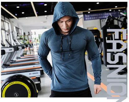 Mens Fitness Tracksuit Running Sport Hoodie