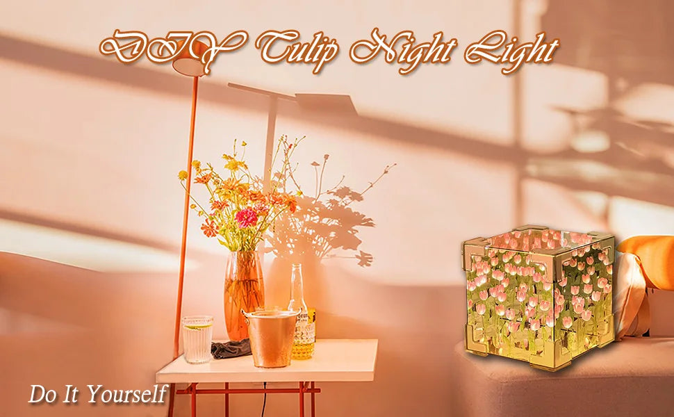 DIY Tulip Night Light Led Decorative Night Lamp