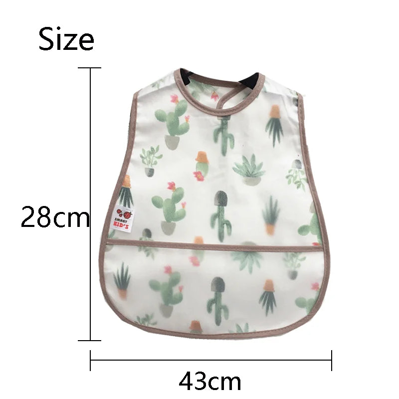 2023New Cartoon Pattern EVA Waterproof Pocket Lunch Feeding Bibs